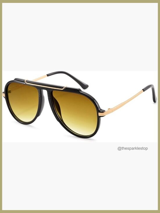 Oversized Aviator Sunglasses, 70s Retro Oval Frame, UV400 Protection main image 7